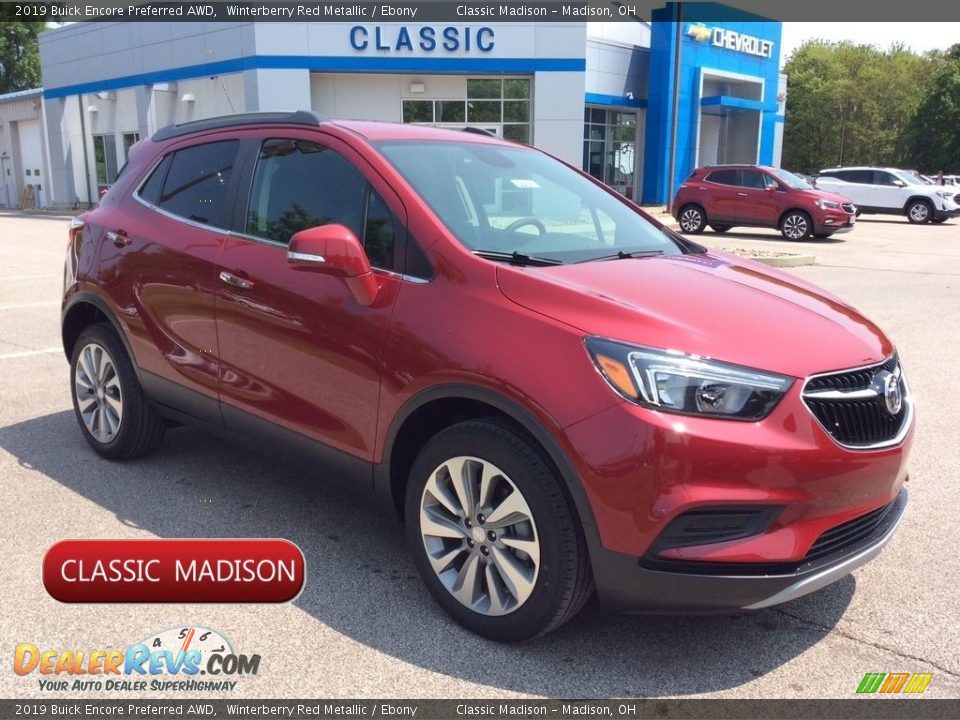 2019 Buick Encore Preferred AWD Winterberry Red Metallic / Ebony Photo #1