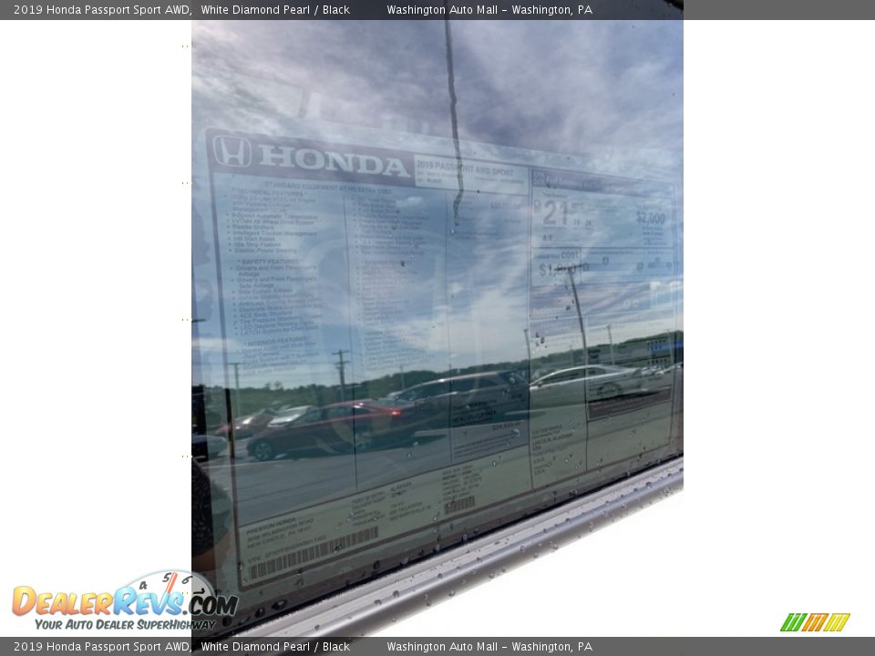 2019 Honda Passport Sport AWD White Diamond Pearl / Black Photo #15