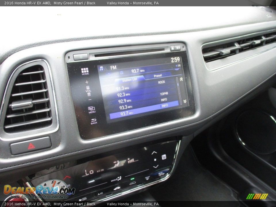 2016 Honda HR-V EX AWD Misty Green Pearl / Black Photo #15