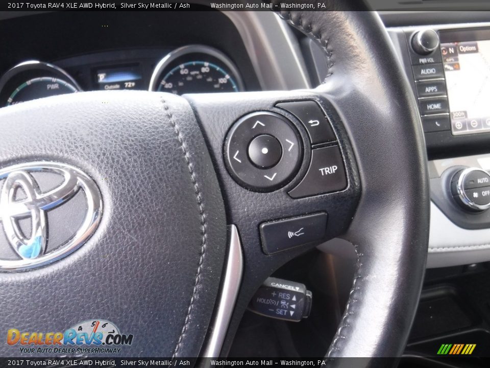 2017 Toyota RAV4 XLE AWD Hybrid Silver Sky Metallic / Ash Photo #21