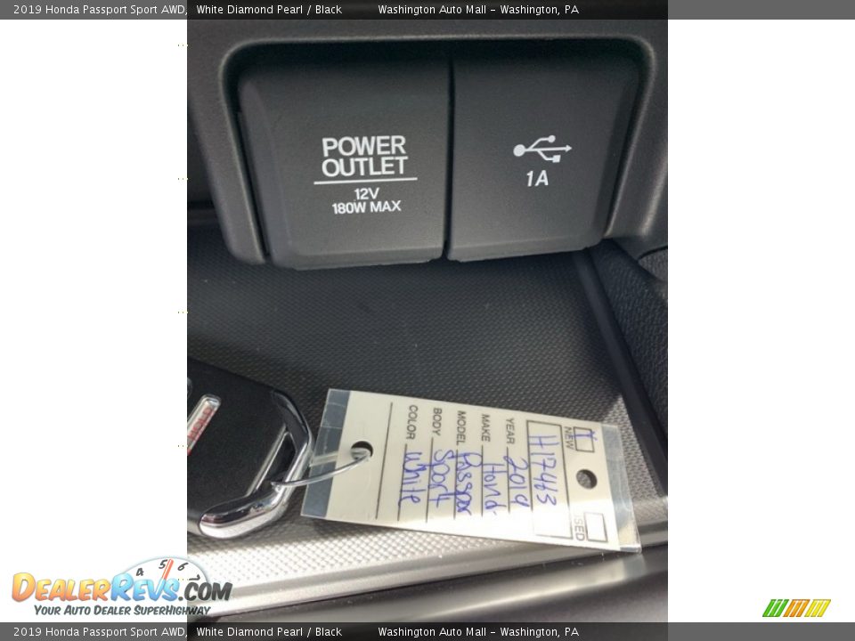 2019 Honda Passport Sport AWD White Diamond Pearl / Black Photo #36