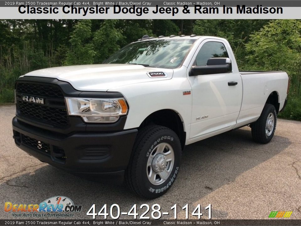 2019 Ram 2500 Tradesman Regular Cab 4x4 Bright White / Black/Diesel Gray Photo #1