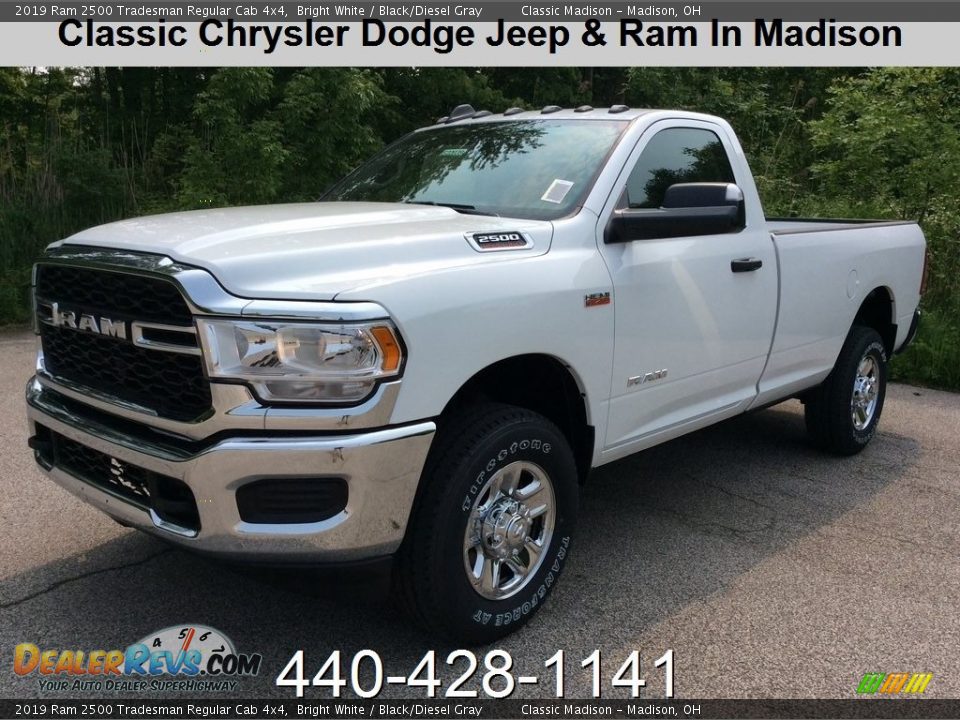 2019 Ram 2500 Tradesman Regular Cab 4x4 Bright White / Black/Diesel Gray Photo #1