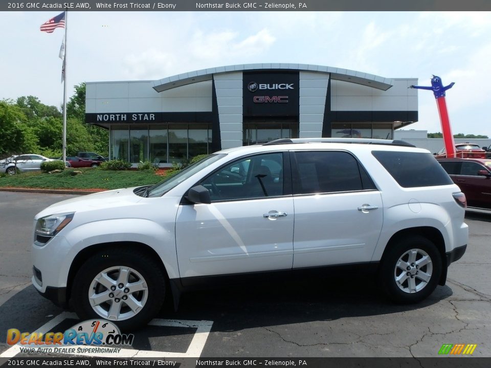 2016 GMC Acadia SLE AWD White Frost Tricoat / Ebony Photo #1