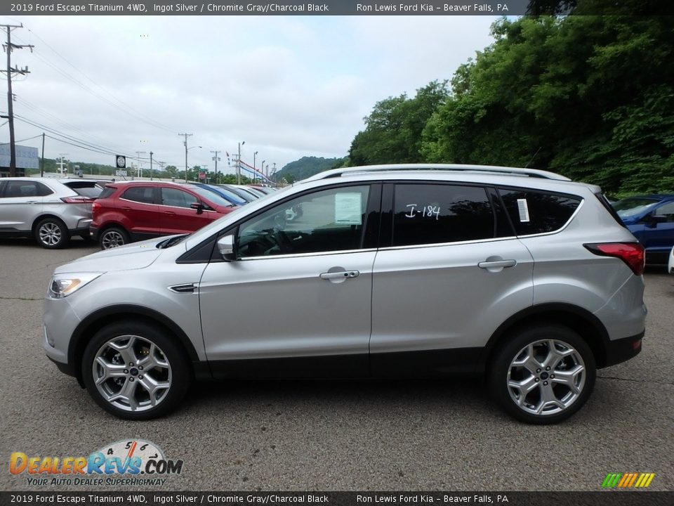 2019 Ford Escape Titanium 4WD Ingot Silver / Chromite Gray/Charcoal Black Photo #6