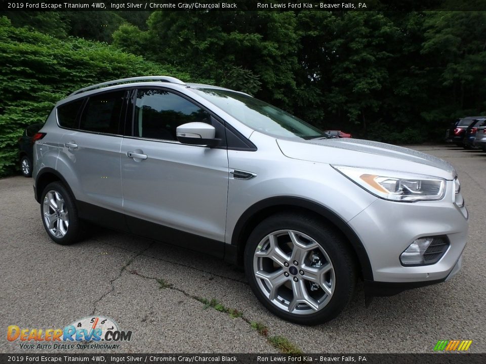 2019 Ford Escape Titanium 4WD Ingot Silver / Chromite Gray/Charcoal Black Photo #9
