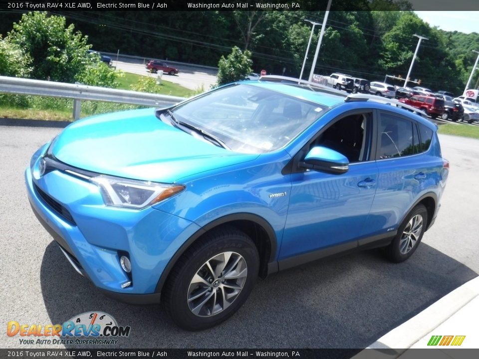 2016 Toyota RAV4 XLE AWD Electric Storm Blue / Ash Photo #6