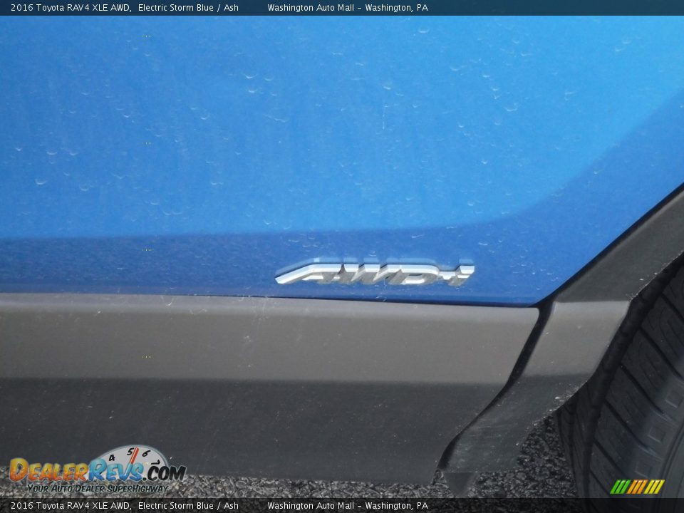 2016 Toyota RAV4 XLE AWD Electric Storm Blue / Ash Photo #7