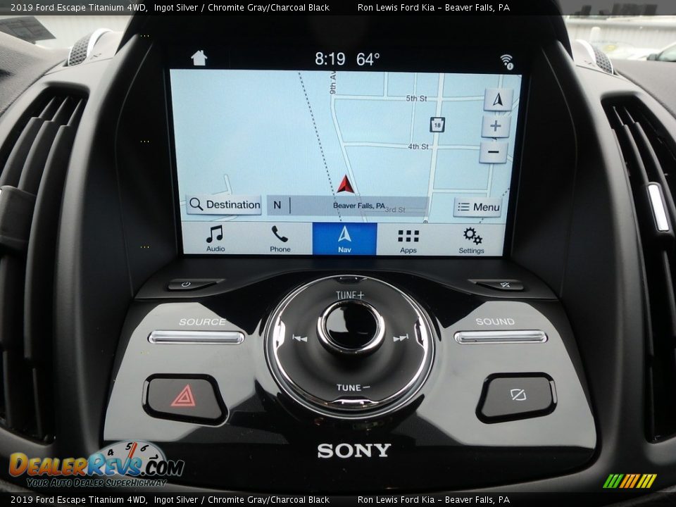 2019 Ford Escape Titanium 4WD Ingot Silver / Chromite Gray/Charcoal Black Photo #18
