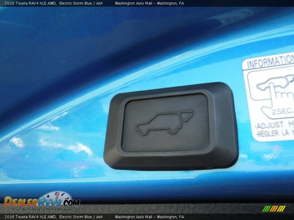 2016 Toyota RAV4 XLE AWD Electric Storm Blue / Ash Photo #25