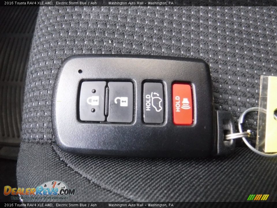 2016 Toyota RAV4 XLE AWD Electric Storm Blue / Ash Photo #26
