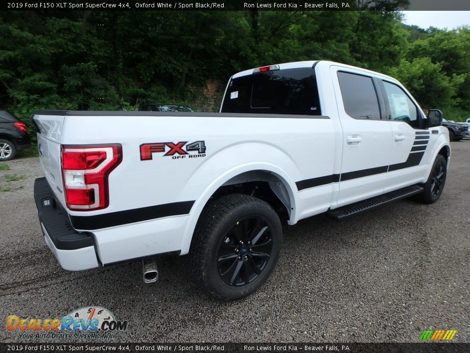 2019 Ford F150 XLT Sport SuperCrew 4x4 Oxford White / Sport Black/Red Photo #2