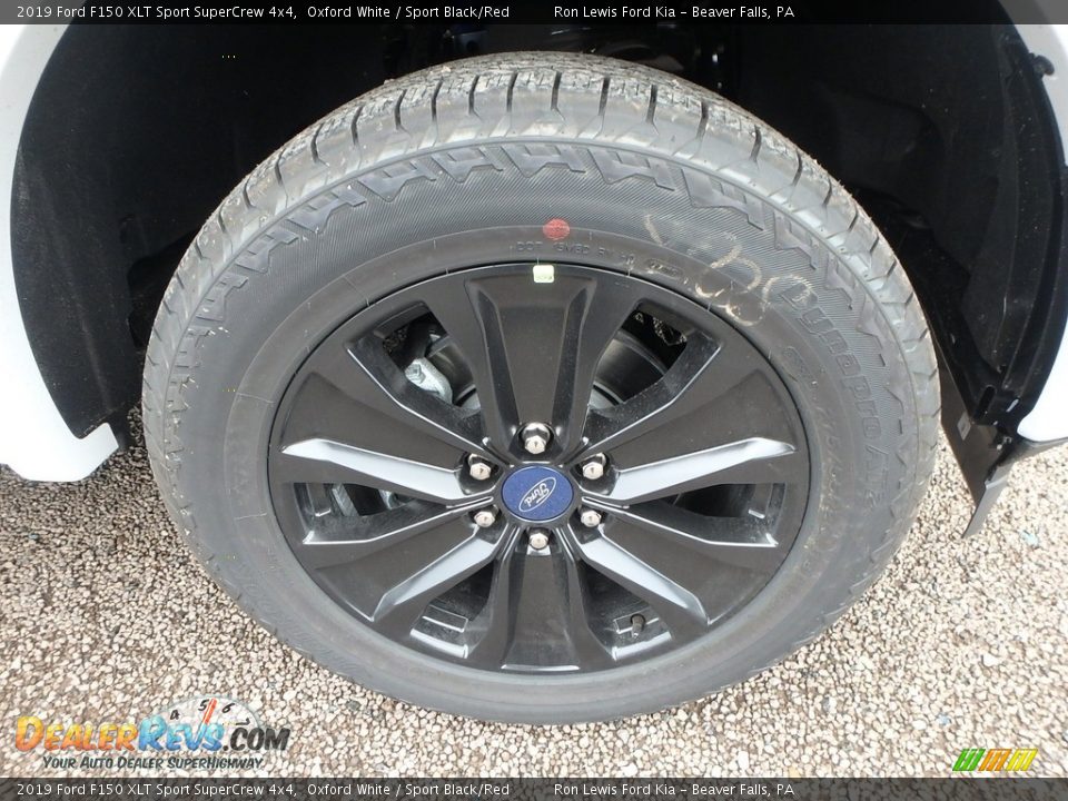 2019 Ford F150 XLT Sport SuperCrew 4x4 Oxford White / Sport Black/Red Photo #9