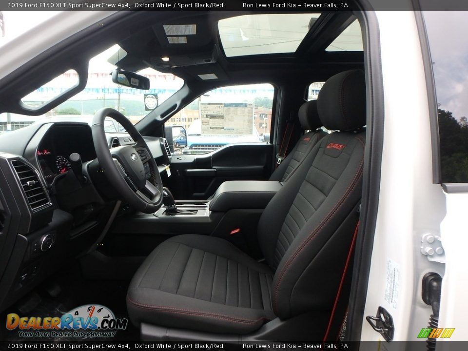 2019 Ford F150 XLT Sport SuperCrew 4x4 Oxford White / Sport Black/Red Photo #10