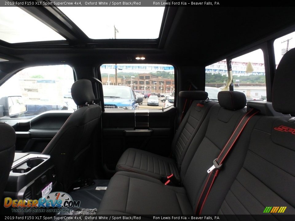 2019 Ford F150 XLT Sport SuperCrew 4x4 Oxford White / Sport Black/Red Photo #12
