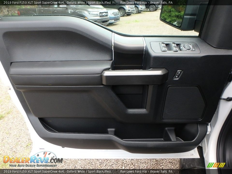 2019 Ford F150 XLT Sport SuperCrew 4x4 Oxford White / Sport Black/Red Photo #14