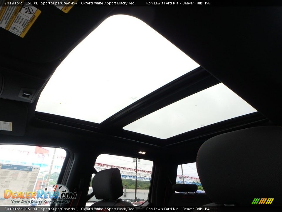 2019 Ford F150 XLT Sport SuperCrew 4x4 Oxford White / Sport Black/Red Photo #15