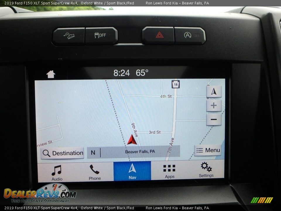2019 Ford F150 XLT Sport SuperCrew 4x4 Oxford White / Sport Black/Red Photo #19
