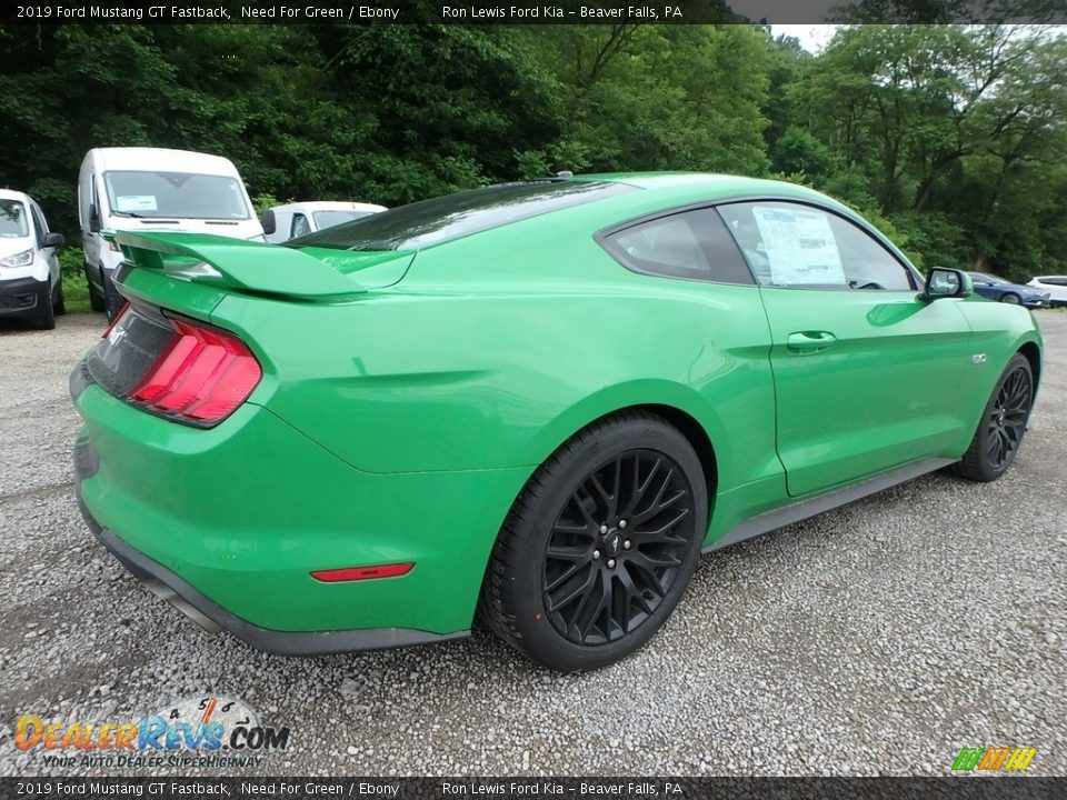 2019 Ford Mustang GT Fastback Need For Green / Ebony Photo #2