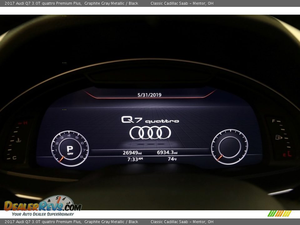 2017 Audi Q7 3.0T quattro Premium Plus Graphite Gray Metallic / Black Photo #9