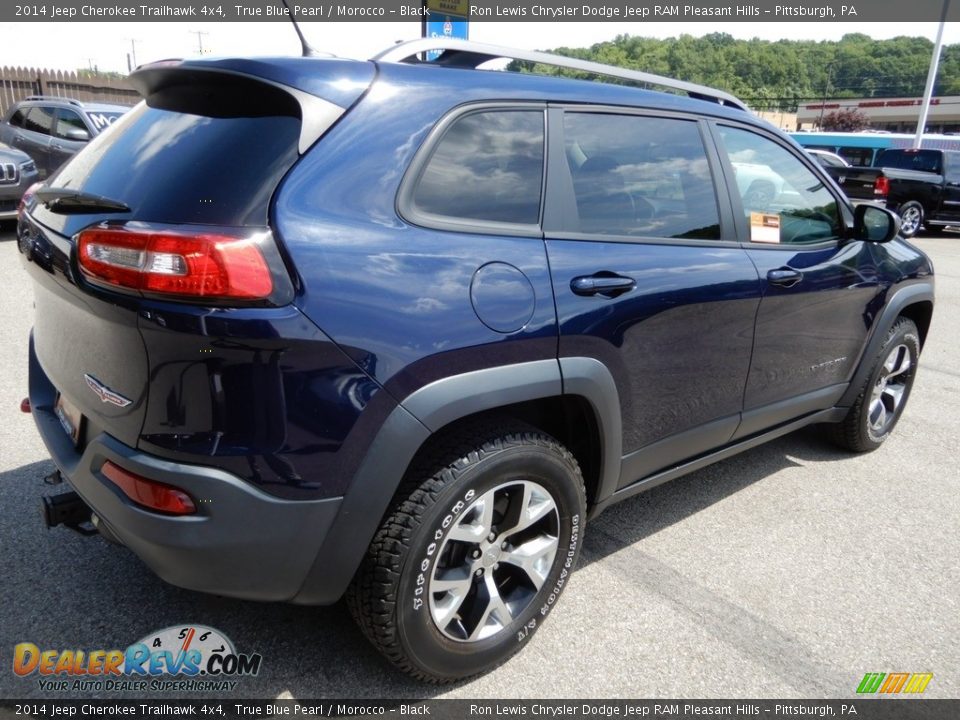 2014 Jeep Cherokee Trailhawk 4x4 True Blue Pearl / Morocco - Black Photo #6