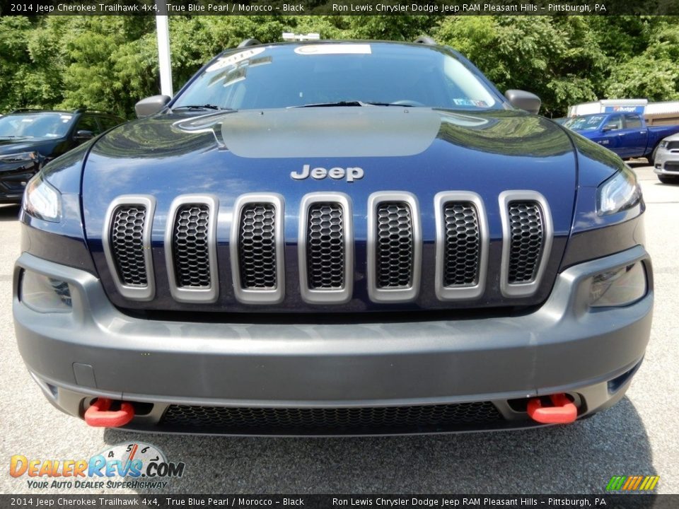 2014 Jeep Cherokee Trailhawk 4x4 True Blue Pearl / Morocco - Black Photo #9