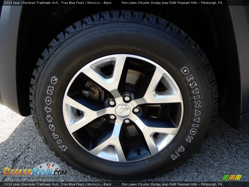 2014 Jeep Cherokee Trailhawk 4x4 True Blue Pearl / Morocco - Black Photo #10