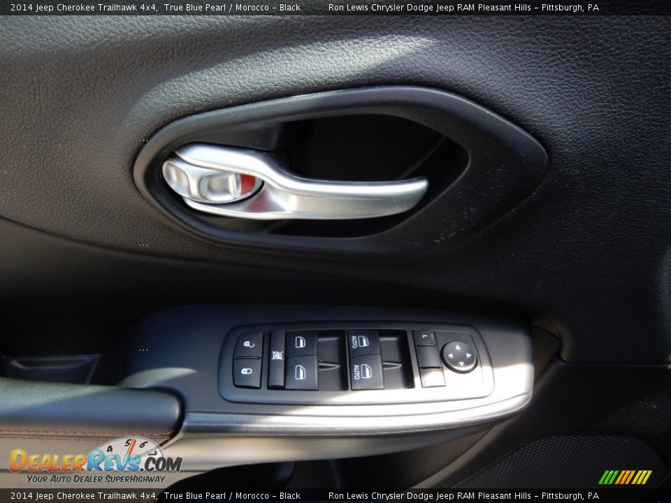 2014 Jeep Cherokee Trailhawk 4x4 True Blue Pearl / Morocco - Black Photo #14
