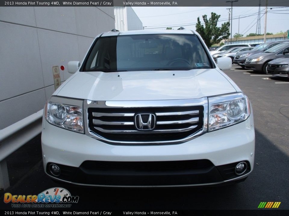 2013 Honda Pilot Touring 4WD White Diamond Pearl / Gray Photo #7