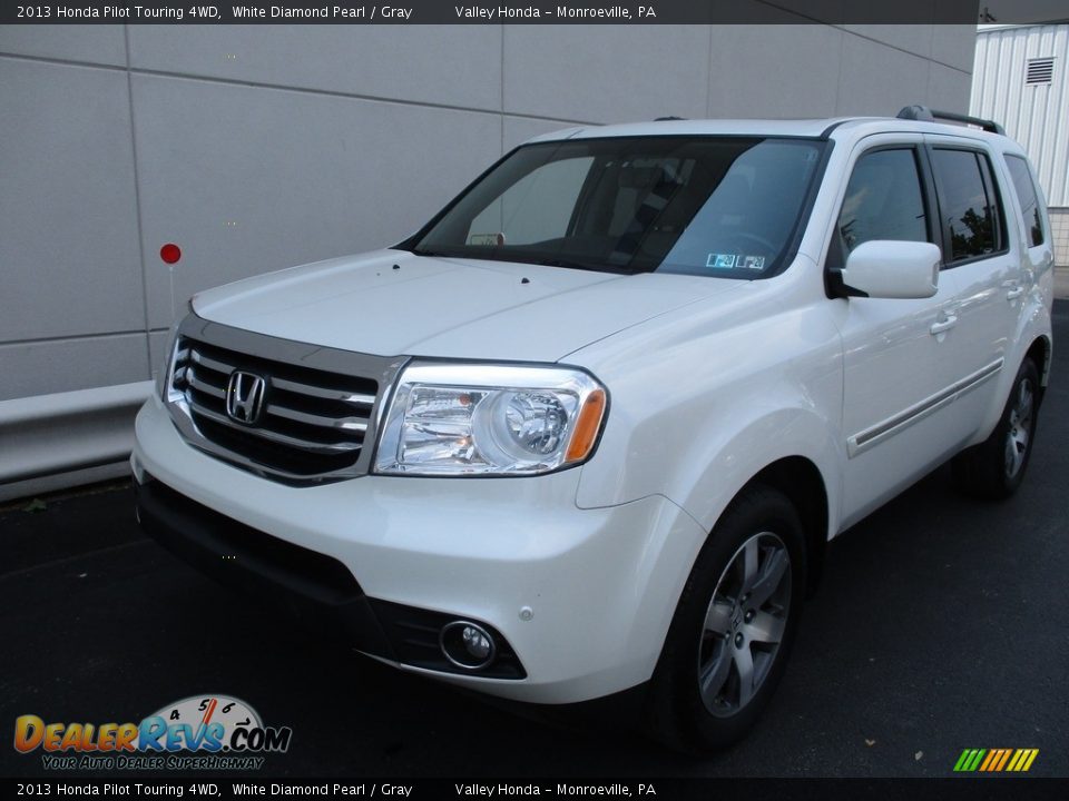 2013 Honda Pilot Touring 4WD White Diamond Pearl / Gray Photo #8