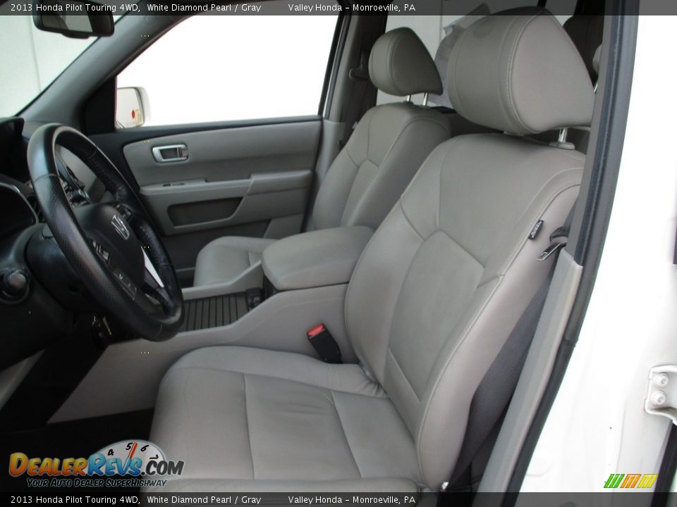 2013 Honda Pilot Touring 4WD White Diamond Pearl / Gray Photo #10