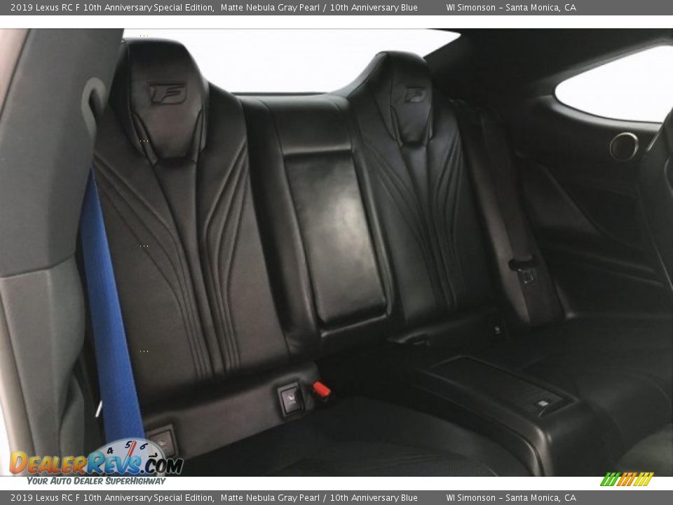 Rear Seat of 2019 Lexus RC F 10th Anniversary Special Edition Photo #13