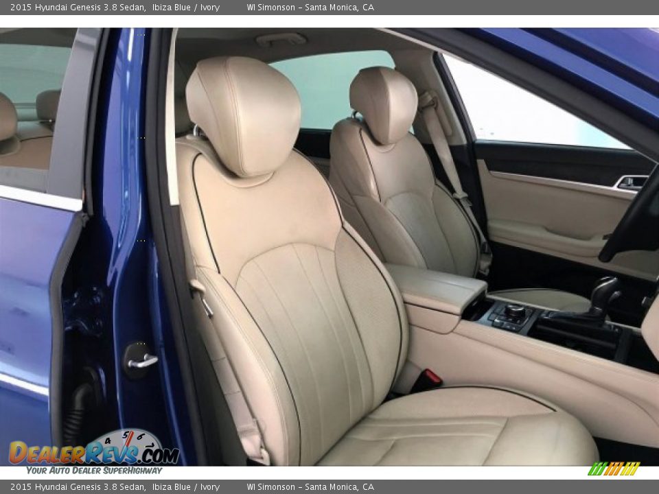 2015 Hyundai Genesis 3.8 Sedan Ibiza Blue / Ivory Photo #6