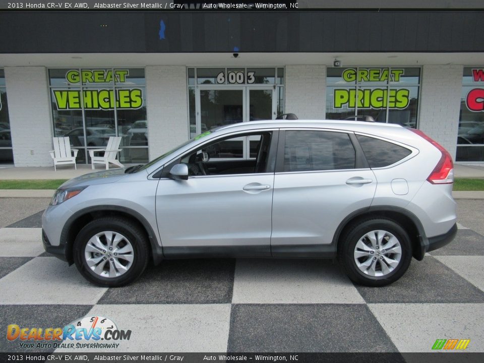 2013 Honda CR-V EX AWD Alabaster Silver Metallic / Gray Photo #1