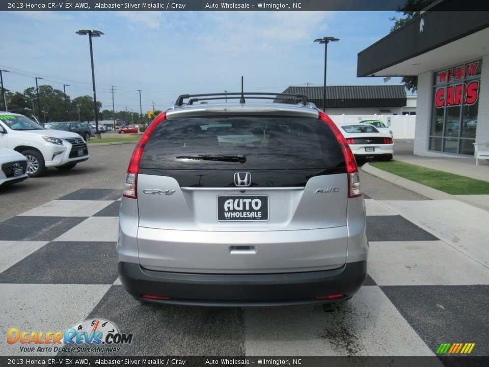 2013 Honda CR-V EX AWD Alabaster Silver Metallic / Gray Photo #4