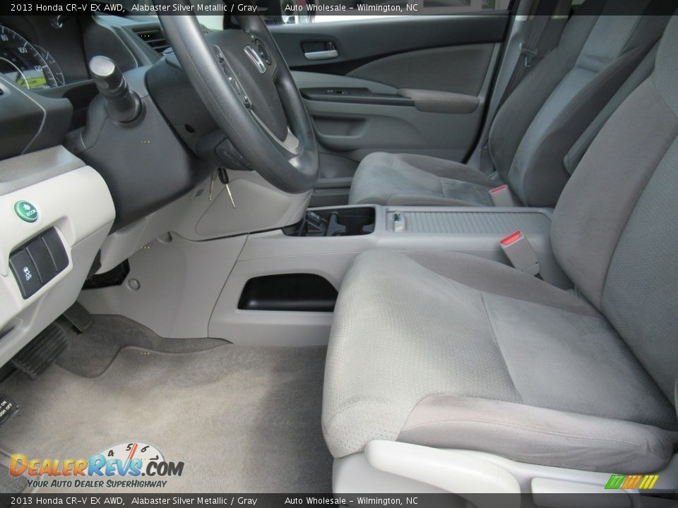 2013 Honda CR-V EX AWD Alabaster Silver Metallic / Gray Photo #10