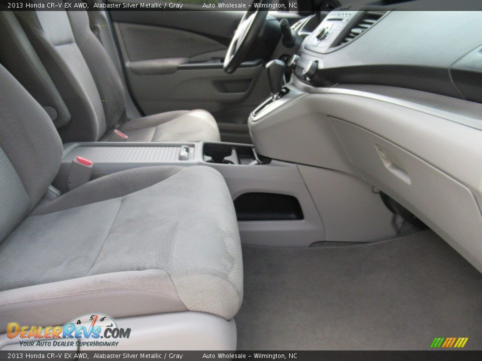 2013 Honda CR-V EX AWD Alabaster Silver Metallic / Gray Photo #12