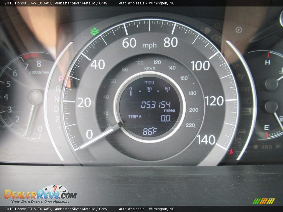 2013 Honda CR-V EX AWD Alabaster Silver Metallic / Gray Photo #16