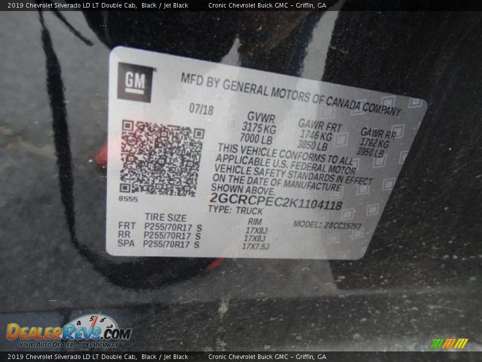 2019 Chevrolet Silverado LD LT Double Cab Black / Jet Black Photo #30