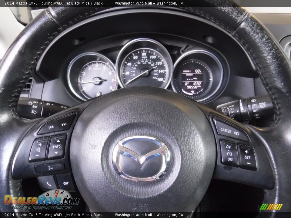 2014 Mazda CX-5 Touring AWD Jet Black Mica / Black Photo #22