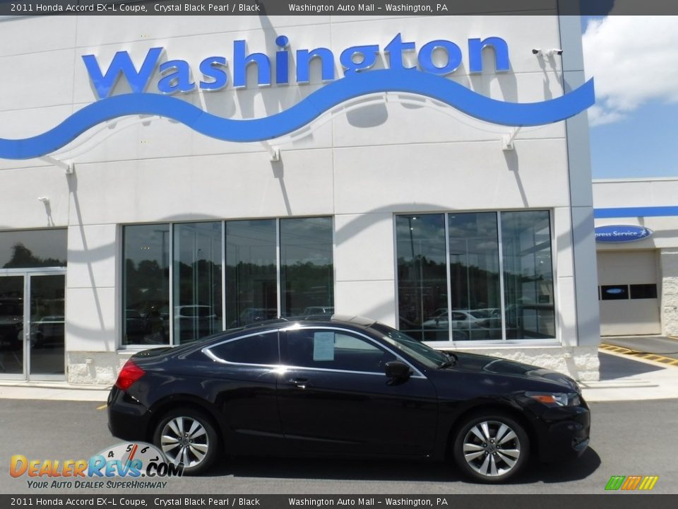 2011 Honda Accord EX-L Coupe Crystal Black Pearl / Black Photo #2