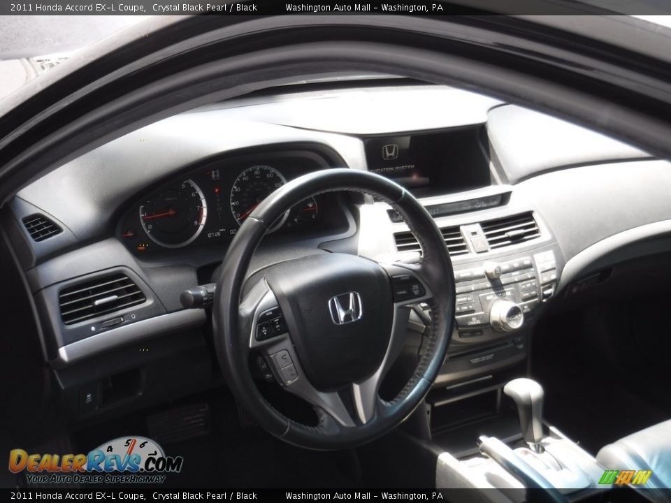 2011 Honda Accord EX-L Coupe Crystal Black Pearl / Black Photo #12