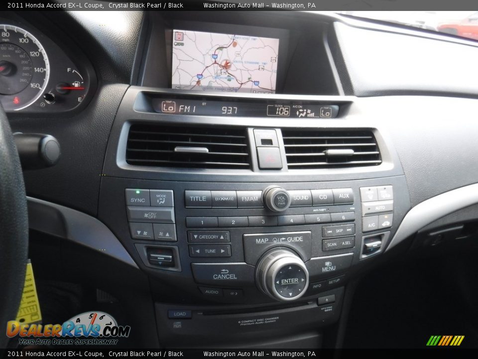 2011 Honda Accord EX-L Coupe Crystal Black Pearl / Black Photo #20