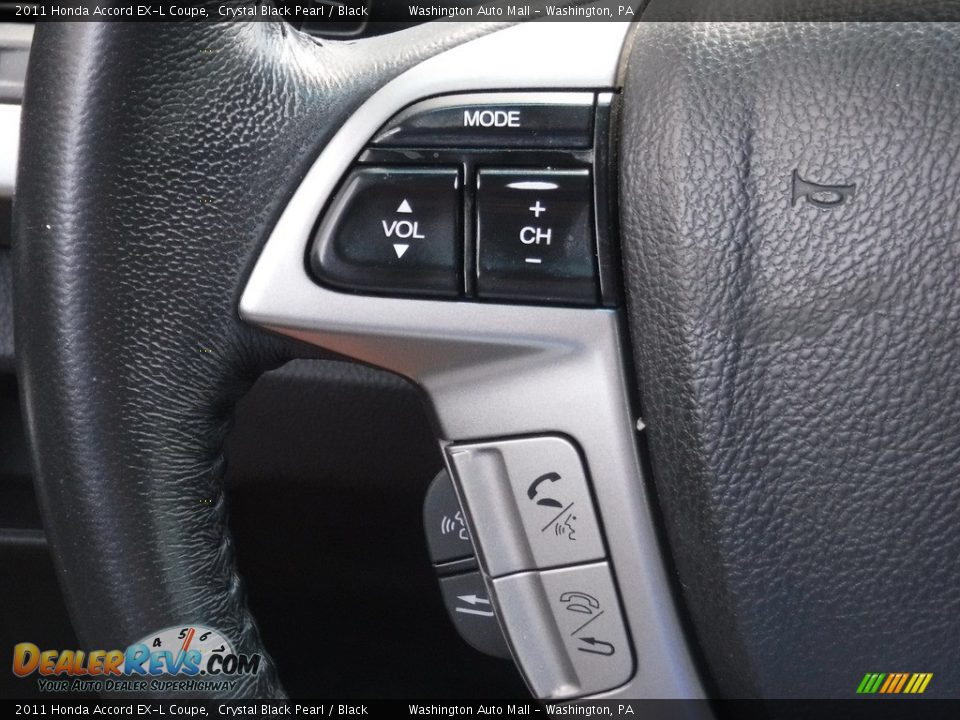 2011 Honda Accord EX-L Coupe Crystal Black Pearl / Black Photo #22