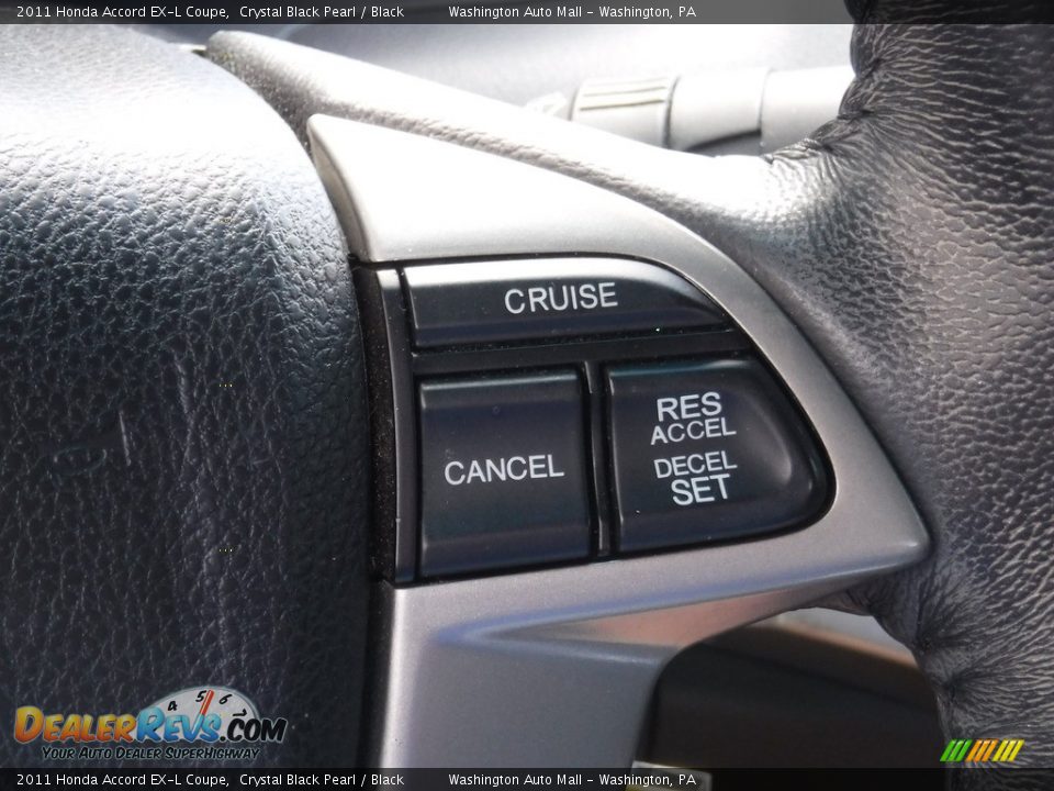 2011 Honda Accord EX-L Coupe Crystal Black Pearl / Black Photo #23