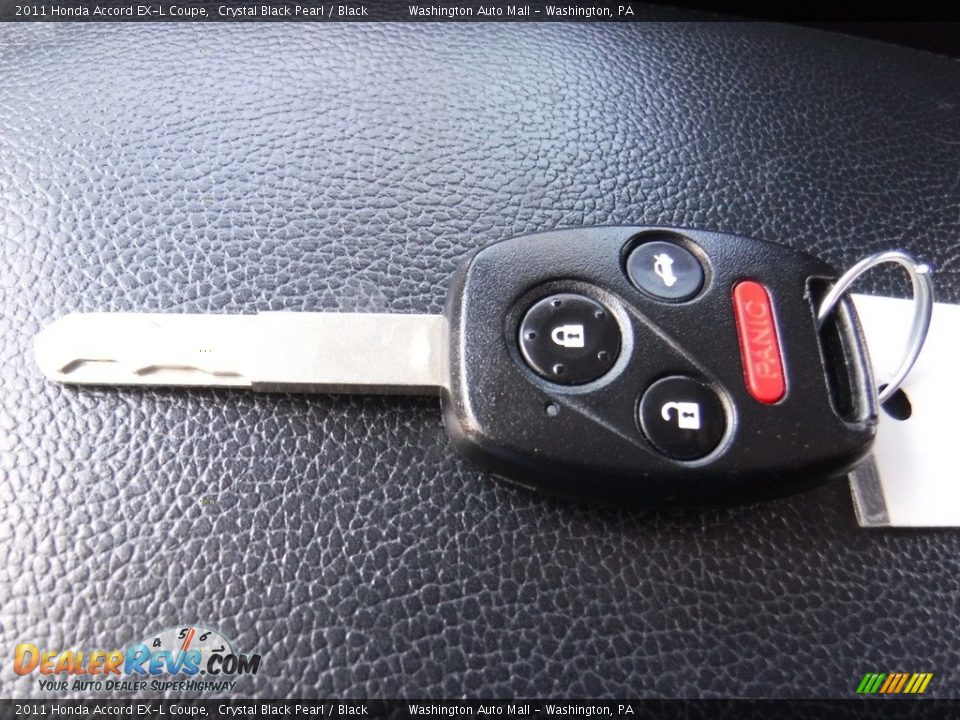 2011 Honda Accord EX-L Coupe Crystal Black Pearl / Black Photo #28