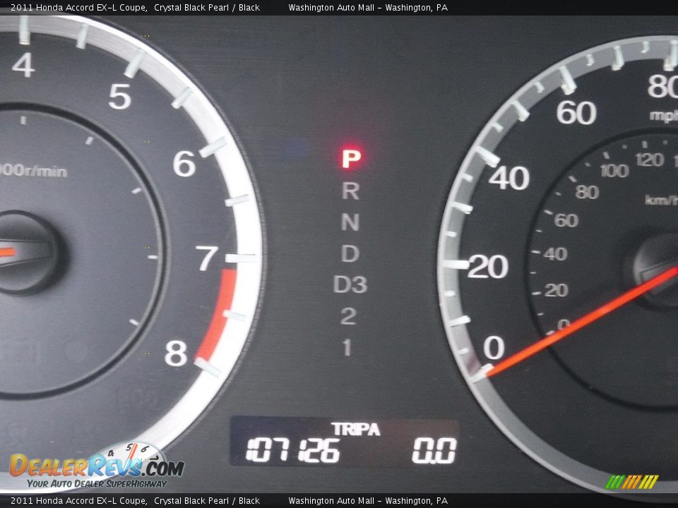 2011 Honda Accord EX-L Coupe Crystal Black Pearl / Black Photo #30
