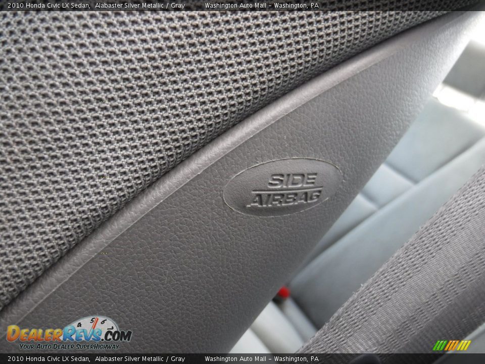 2010 Honda Civic LX Sedan Alabaster Silver Metallic / Gray Photo #12
