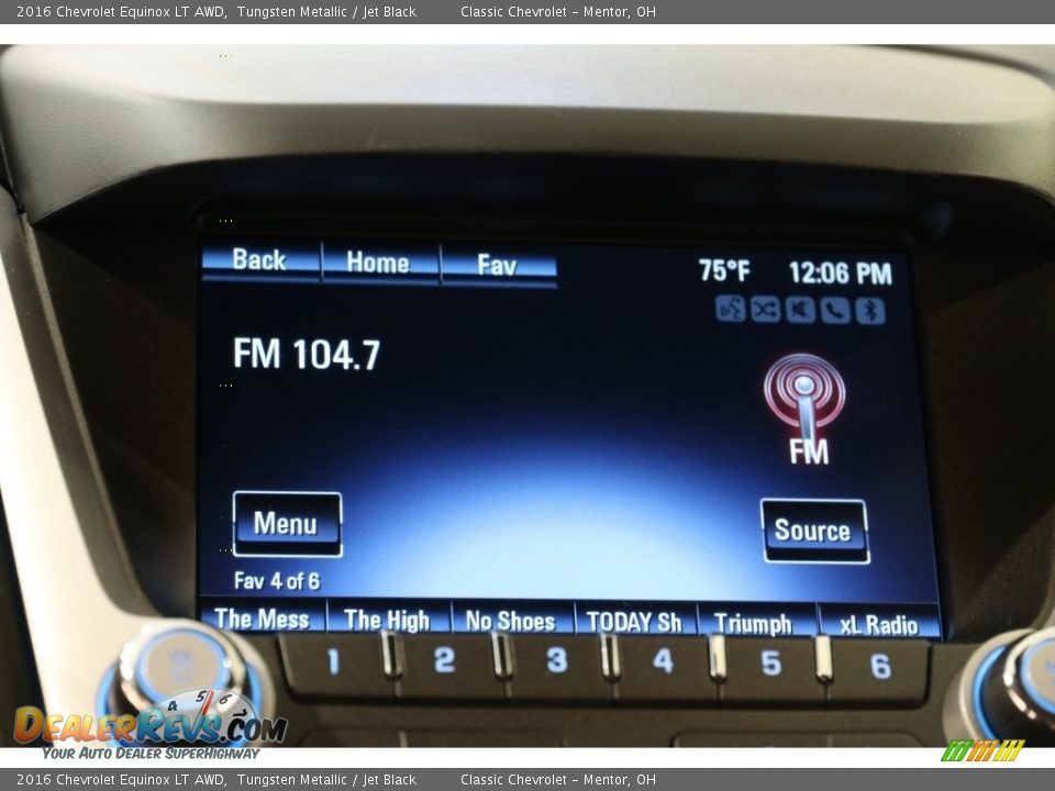 2016 Chevrolet Equinox LT AWD Tungsten Metallic / Jet Black Photo #11