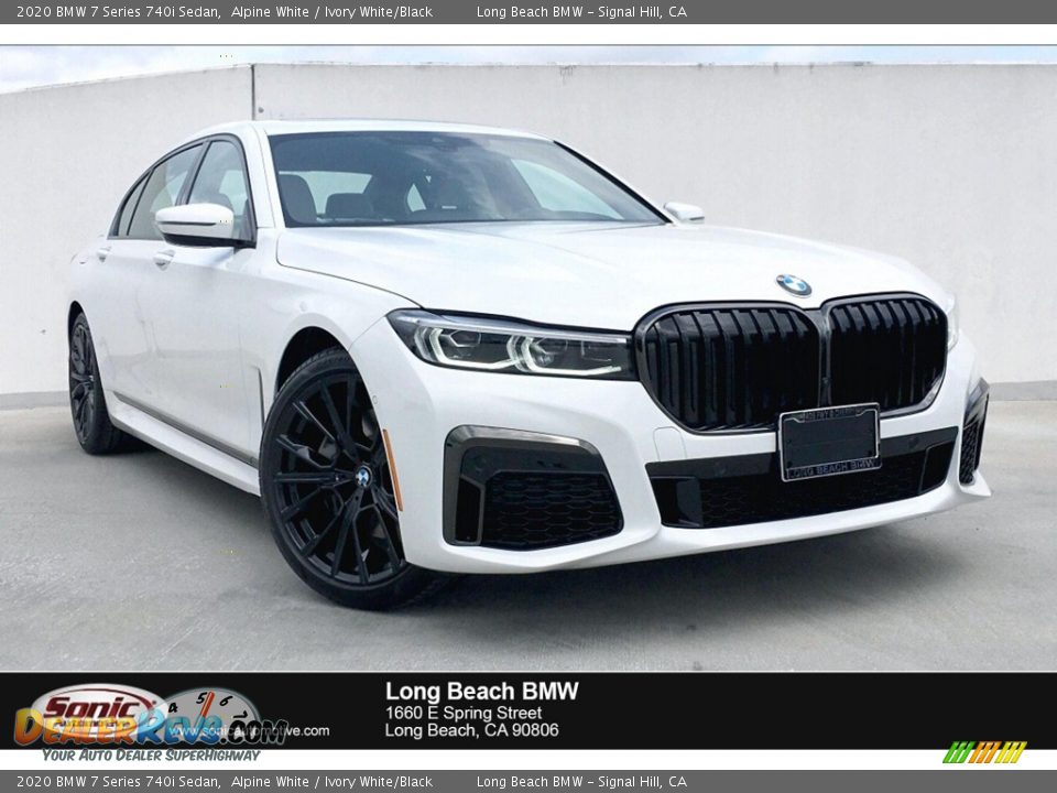 2020 BMW 7 Series 740i Sedan Alpine White / Ivory White/Black Photo #1